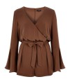 Drape Brown Playsuit